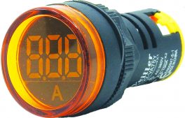 WL22-VA75Y Ø22mm Display Göstergeli Ampermetre 1A-100A AC – MAX: 380V AKIM TRAFOLU
