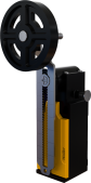 XCK-SEL123ARE 50mm Lastik Makaralı Ayarlı Resetli Kararlı Eğri Kol Limit Switch 1NO/1NC