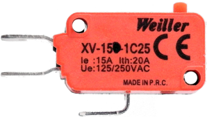 XV-15-1C25 Buton Tip Pimli Mikro Switch (1NO+1NC)