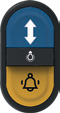 Blue Arrow / Lamp / Yellow Bell