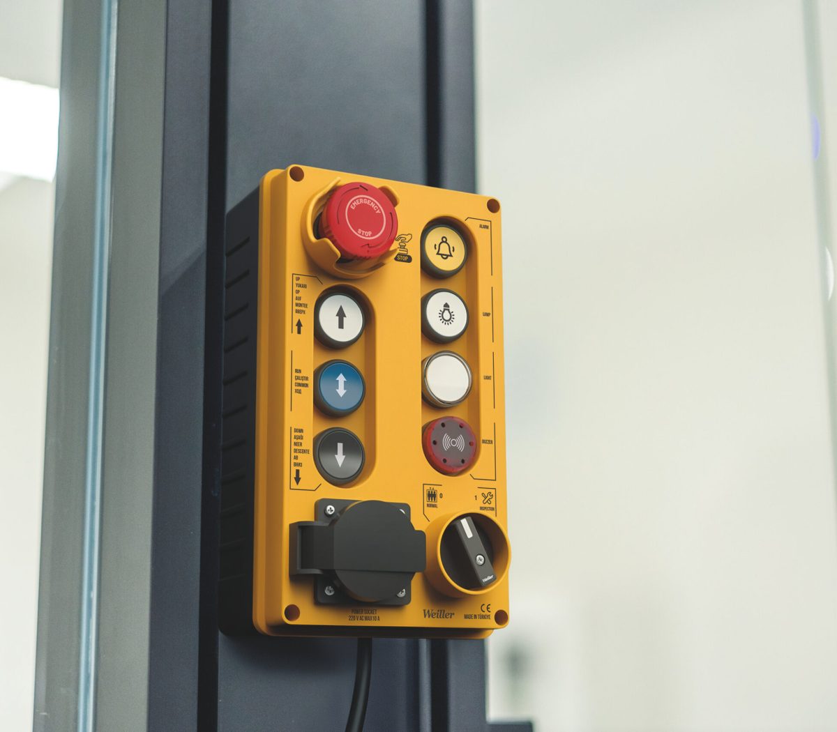 control panel showing normal status in scientific laboratory
